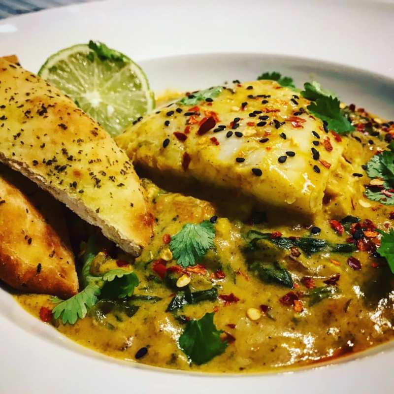 Coconut Curried Cod